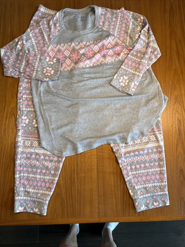 Cuddl duds pajama set gray - pajama,