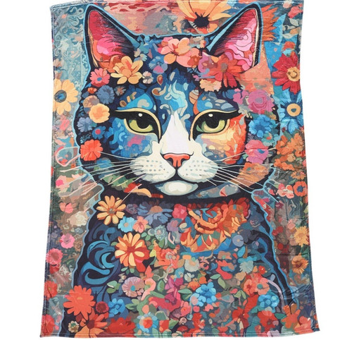 Zen cat kitten ornate - kitten, floral
