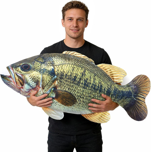 Bass fish stuffed plush - fish,