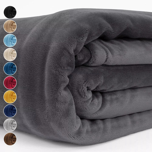 Faux fur fleece blanket large - faux,
