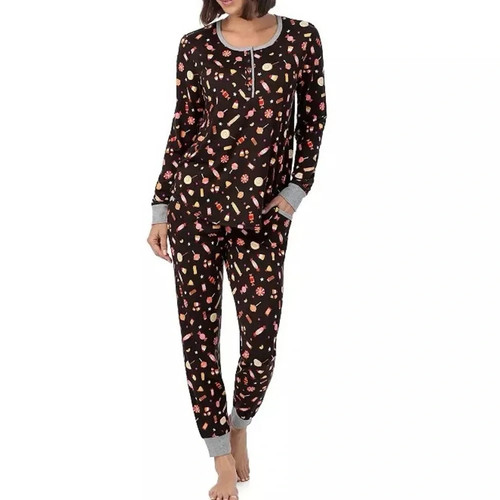 Cuddl duds long sleeve henley - cuddl,